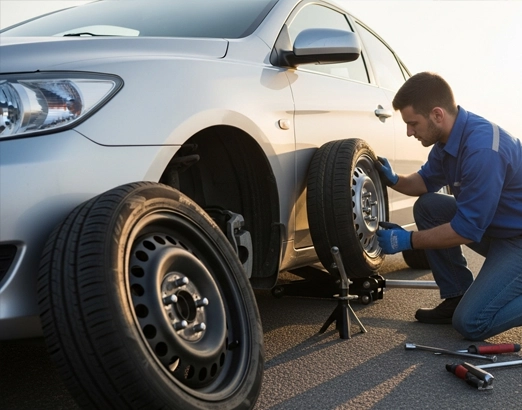 road side falt tyre Replace img